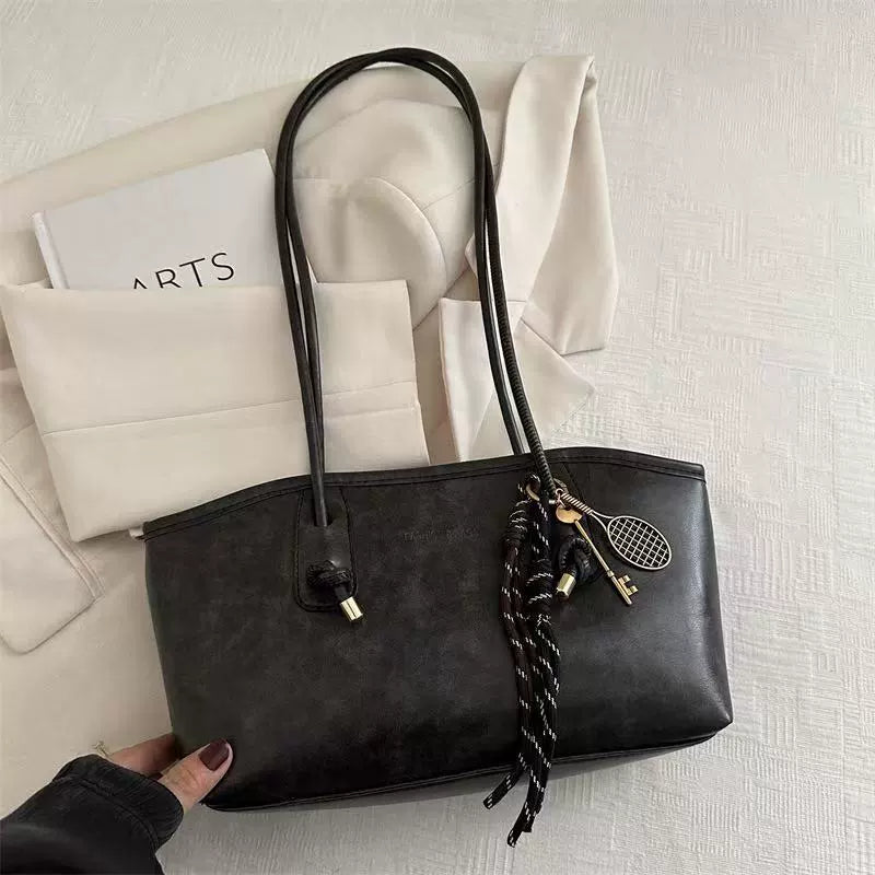 Bolsa Premium Vintage de Grande Capacidade para Mulheres - Nova Bolsa de Ombro e Sacola para o Trabalho Outono/Inverno 2026.