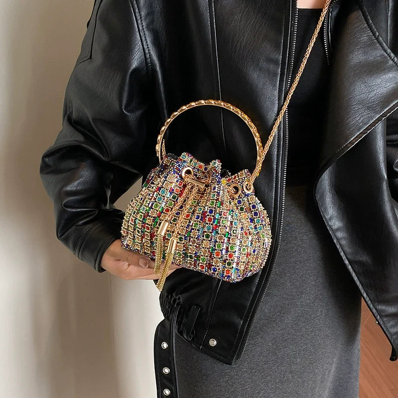 Moda na moda bolsa feminina na moda mais fácil para combinar bolsa de corrente diamante bolsa de noite cross-border crossbody bolsa de ombro bolsa feminina