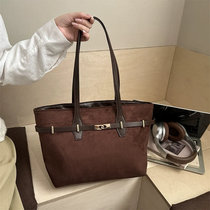 Bolsa Tote Retrô Moderna de Grande Capacidade - Bolsa de Ombro Feminina Estampada com Leopardo, Chique, Única, Casual, Versátil e de Nicho