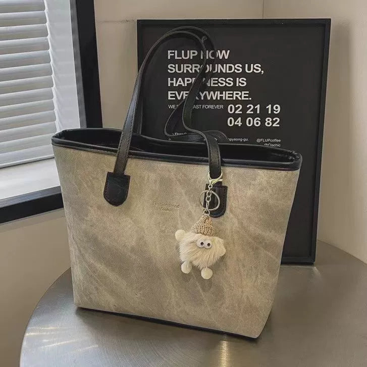 Bolsa Tote para Estudantes Universitários 2026 - Bolsa de Ombro Premium, Estilosa e Casual - Bolsa Feminina de Grande Capacidade