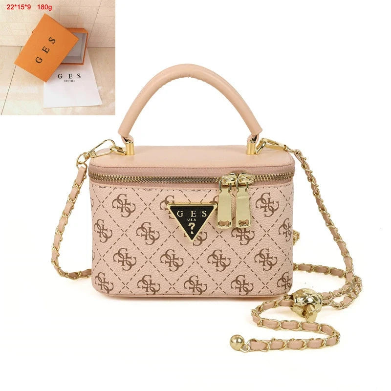 Bolsa Quadrada com Corrente Versátil da Moda Feminina Mais Vendida - Transfronteiriça 2026 de Alta Qualidade para Ombro, Transversal e de Mão para Mulheres.
