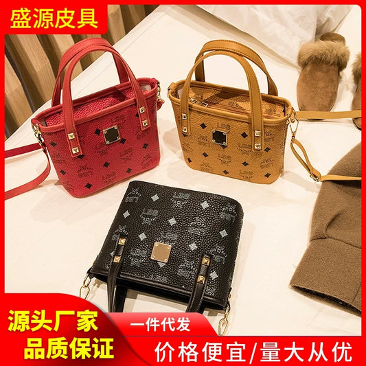Bolsa Balde Clássica 2023 bolsas femininas europeias e americanas retrô pequena bolsa de mão moda bolsa de ombro feminina