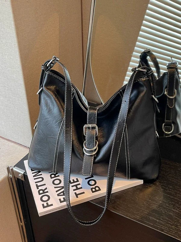 Bolsa Tote Feminina de Grande Capacidade - Nova Coleção Outono/Inverno 2026 - Bolsa de Ombro e Transversal Versátil para Escola e Trabalho.
