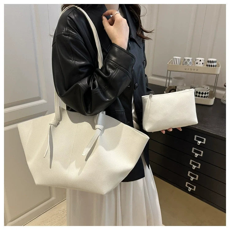 Bolsa Tote Feminina Grande Capacidade para o Dia a Dia 2026 - Bolsa de Ombro Casual Versátil - Bolsa de Mão de Luxo Leve para Usar Debaixo do Braço