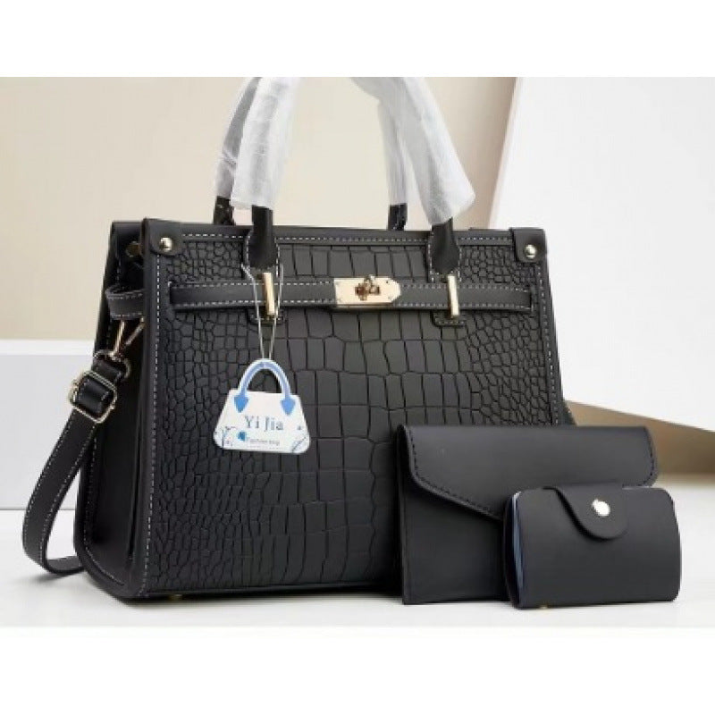 Bolsa de mão nova padrão de pedra bolsa para sogra cor pura design moderno exportação taizhou bolsa feminina bolsas transfronteiriças
