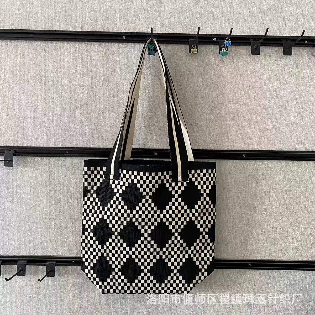 Bolsa de malha de grande capacidade bolsa de ombro feminina versátil moda crossbody bolsa balde bolsa de ombro