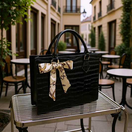 Bolsa Feminina de Alta Qualidade e Grande Capacidade 2026: Nova Moda, Bolsa Tote Simples para o Dia a Dia com Estampa Crocodilo