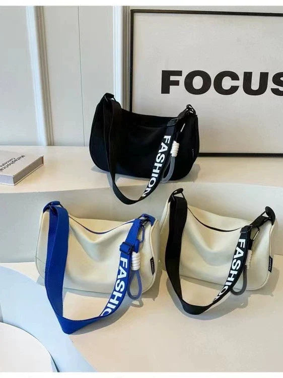 Bolsa Casual Feminina Popular 2026: Bolsa Transversal de Ombro Grande Capacidade Estilo Coreano Moderna e Versátil