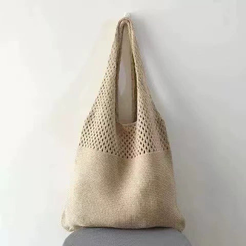 Bolsa Tote de Grande Capacidade, Bolsa de Palha, Bolsa de Ombro de Verão, Bolsa de Palha Feminina Feita à Mão, Nova Bolsa de Praia para Férias