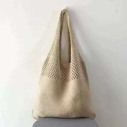 Bolsa Tote de Grande Capacidade, Bolsa de Palha, Bolsa de Ombro de Verão, Bolsa de Palha Feminina Feita à Mão, Nova Bolsa de Praia para Férias