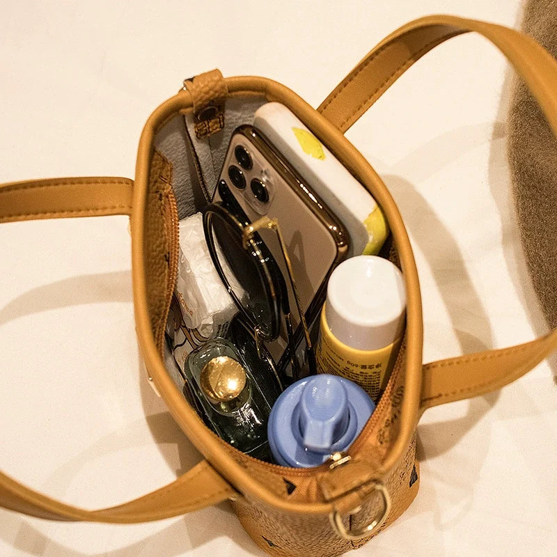 Bolsa Balde Clássica 2023 bolsas femininas europeias e americanas retrô pequena bolsa de mão moda bolsa de ombro feminina