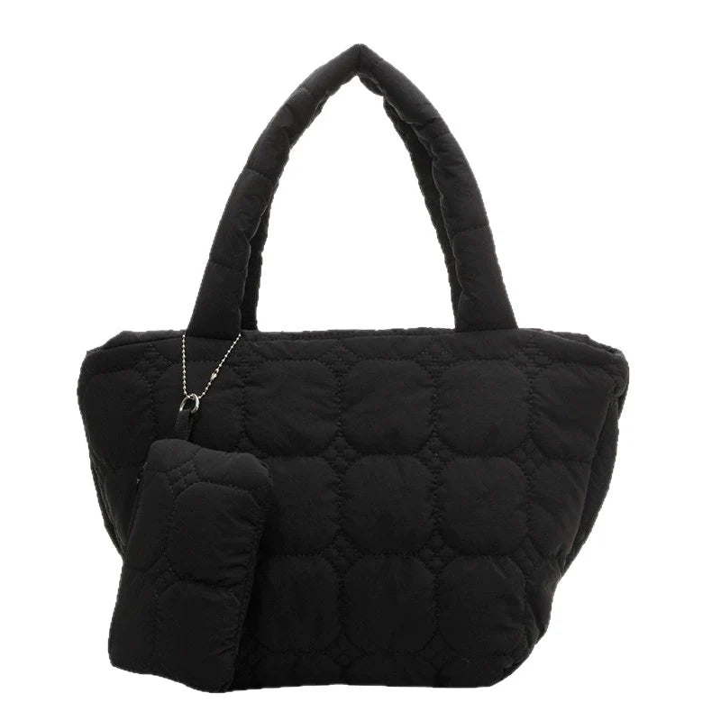 Bolsa tote casual e moderna de grande capacidade, nova bolsa de estilo coreano para mulheres, bolsa de ombro simples e elegante.