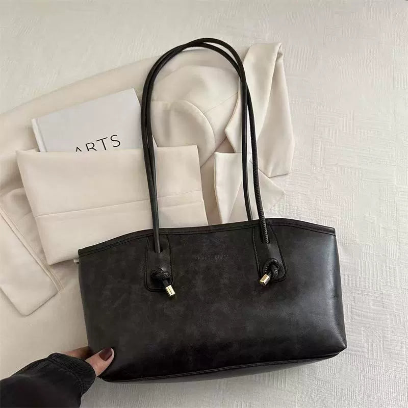 Bolsa Premium Vintage de Grande Capacidade para Mulheres - Nova Bolsa de Ombro e Sacola para o Trabalho Outono/Inverno 2026.