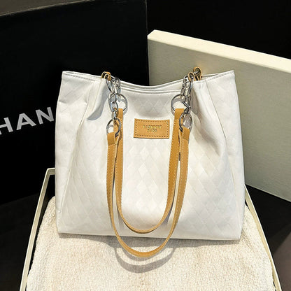 Nova bolsa tote feminina, grande capacidade, bolsa de ombro. Super fácil de combinar com looks de trabalho. Estilo coreano, design diferenciado e moderno.