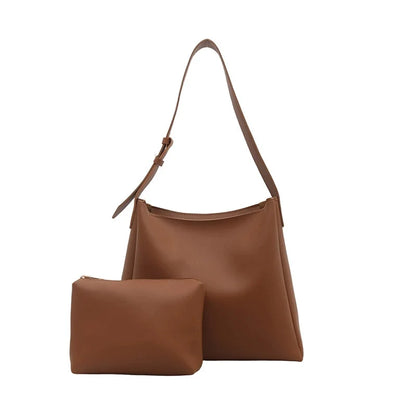 Bolsa de Grande Capacidade para Mulheres 2025 Outono Novo Estilo Bolsa Mãe-Filha Retro Moda Bolsa de Ombro Única Bolsa de Balde Portátil.