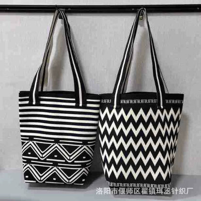 Bolsa de malha de grande capacidade bolsa de ombro feminina versátil moda crossbody bolsa balde bolsa de ombro