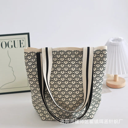 Bolsa de malha de grande capacidade bolsa de ombro feminina versátil moda crossbody bolsa balde bolsa de ombro