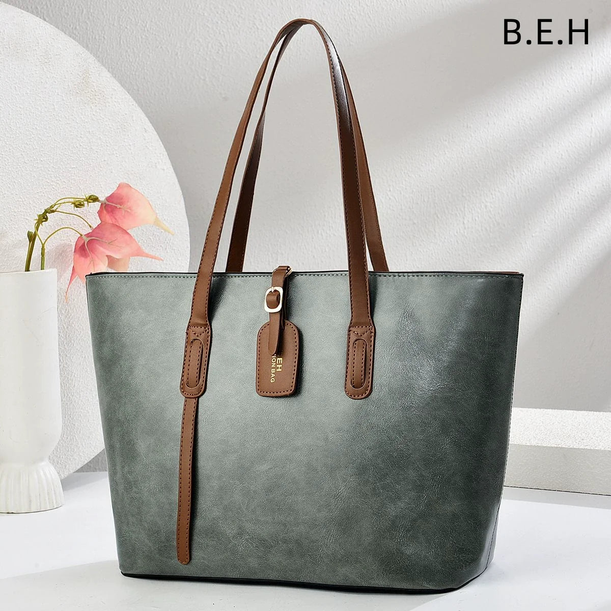 Bolsa tote com estampa de couro de vaca, bolsa feminina Taizhou, bolsa transversal de ombro único, bolsa texturizada BEHtotebags