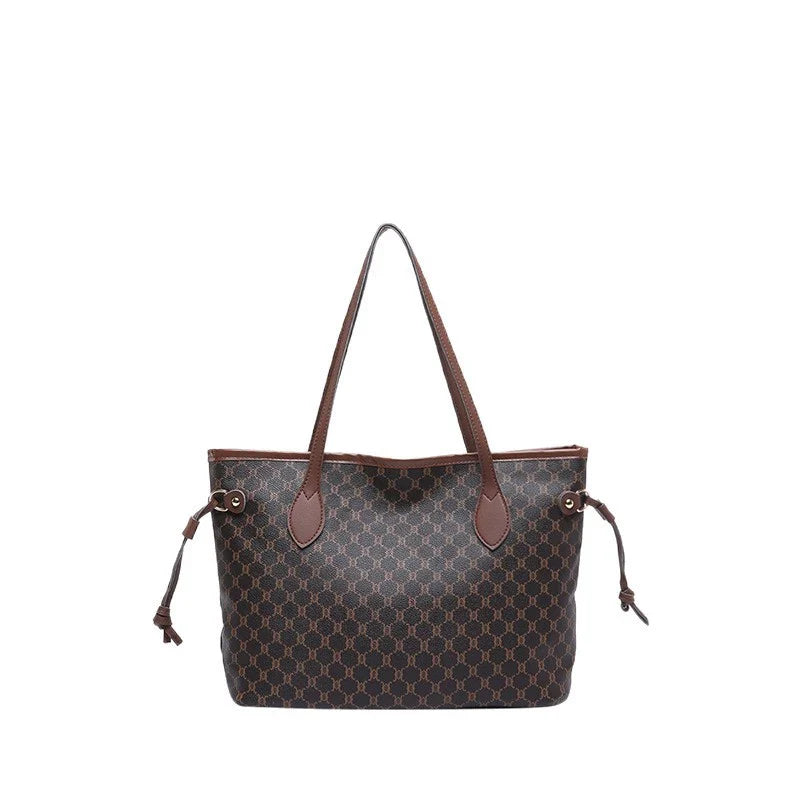 Bolsa Feminina 2025 Nova Moda e Estilosa Estampada Bolsa de Ombro Bolsa de Mão Bolsa de Trabalho Grande Capacidade Sacola