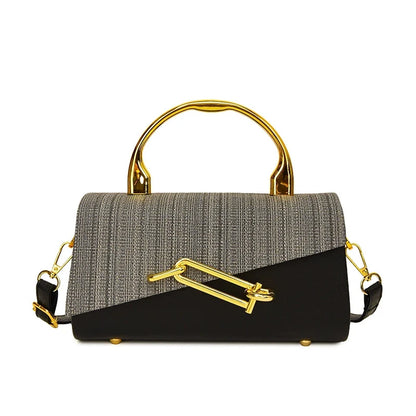 Bolsa Satchel Clássica Transfronteiriça para Mulheres 2026 Exportação Nova Coleção Luxo Acessível Patchwork Fácil de Combinar Bolsa de Ombro Transversal