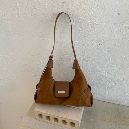 Design de nicho 2026 nova bolsa feminina OutonoRetro pequena bolsa quadrada de ombro Roupa de Trabalho bolsa de axila bolsa baguete