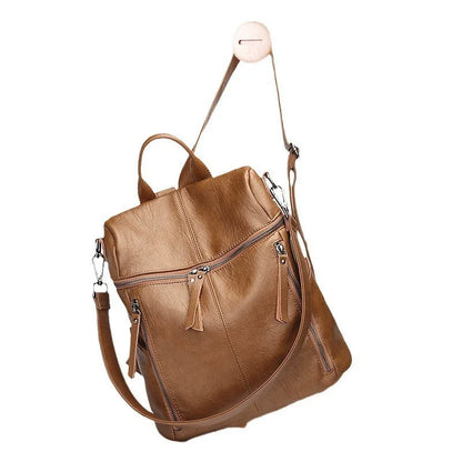 Mochila com estampa de ovelha para mulheres, multifuncional para trabalho e deslocamento, mochila pequena, versão coreana para comércio exterior, bolsa feminina retrô versátil e simples.