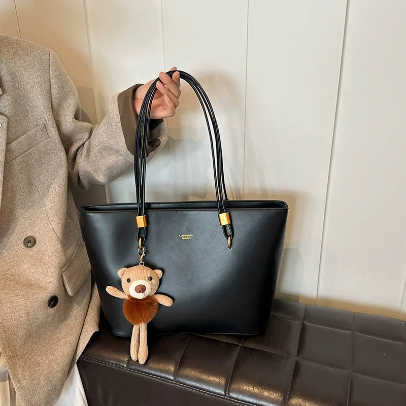 Bolsa Vintage de Alta Qualidade para Mulheres 2026 Nova Bolsa de Ombro de Grande Capacidade, Bolsa de Compras Fashion e Única