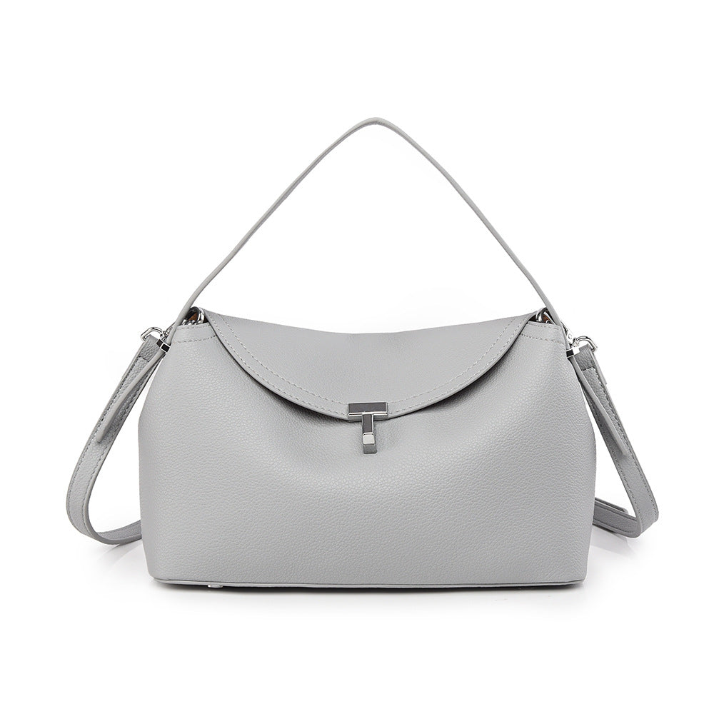 Bolsa transversal de luxo, bolsa de moda de nicho, bolsa retrô simples tipo almofada, bolsa transversal de alta capacidade para mulheres
