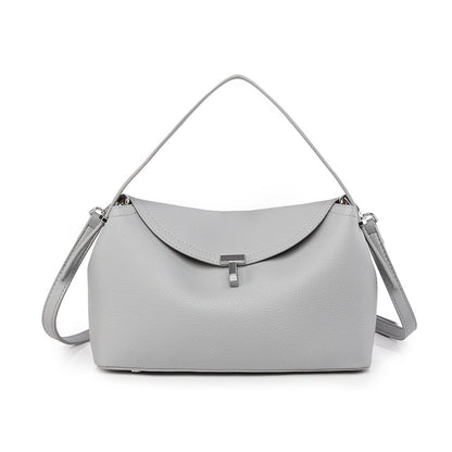 Bolsa transversal de luxo, bolsa de moda de nicho, bolsa retrô simples tipo almofada, bolsa transversal de alta capacidade para mulheres