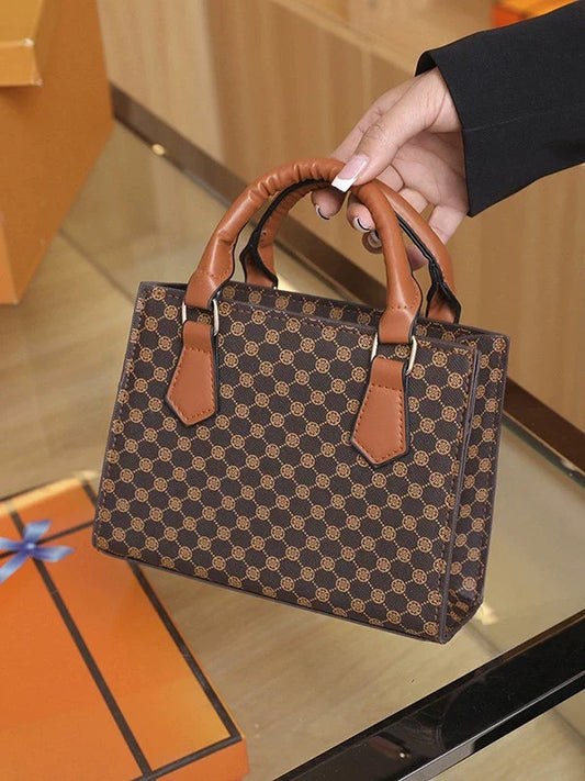 Nova Bolsa Feminina Elegante e Moderna 2026, Bolsa com Estampa Vintage, Versátil, de Ombro e Transversal de Alta Qualidade.