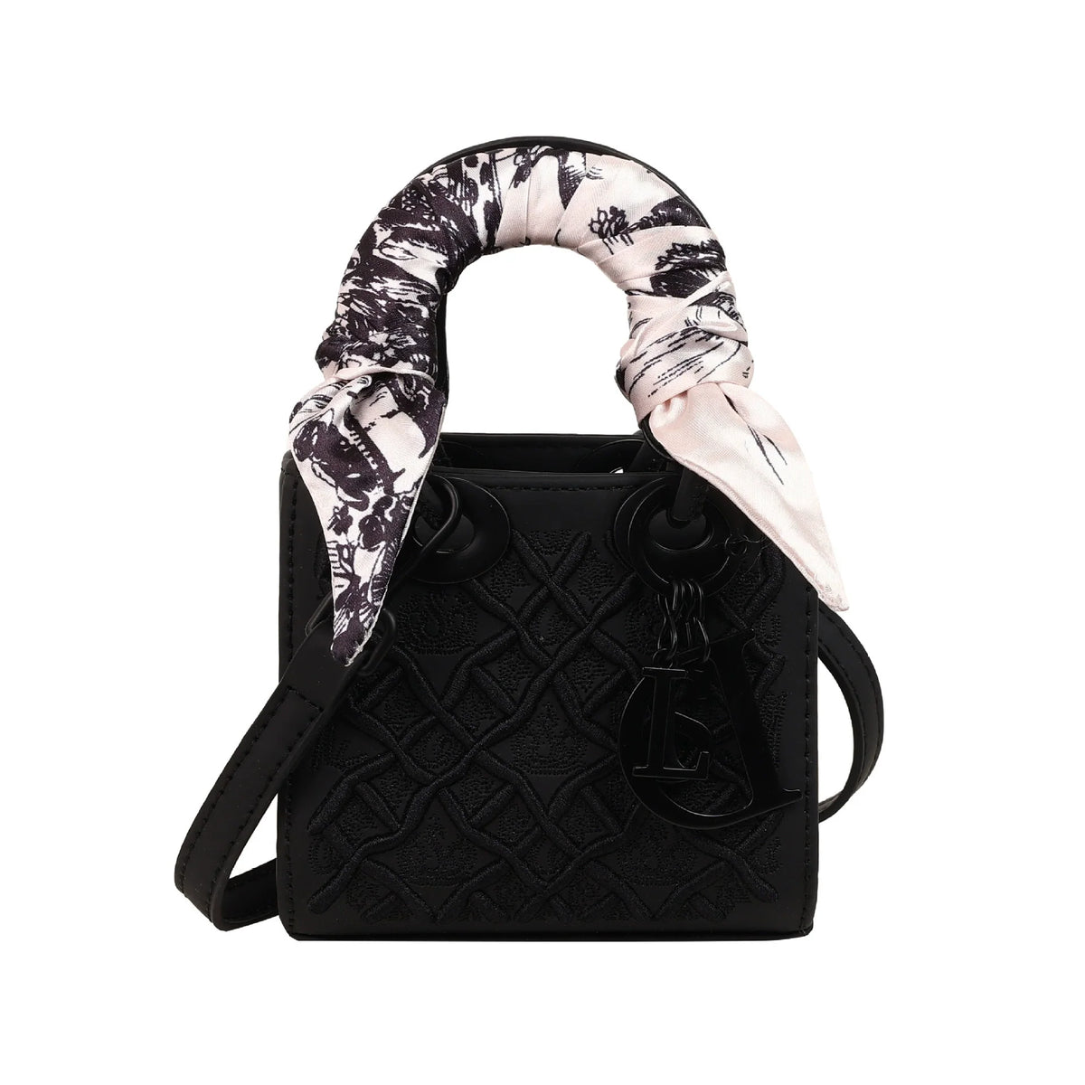 Bolsa Princesa Diana com Bordado Pesado, Nova Moda, Bolsa de Seda, Bolsa de Ombro de Alta Qualidade para Mulheres