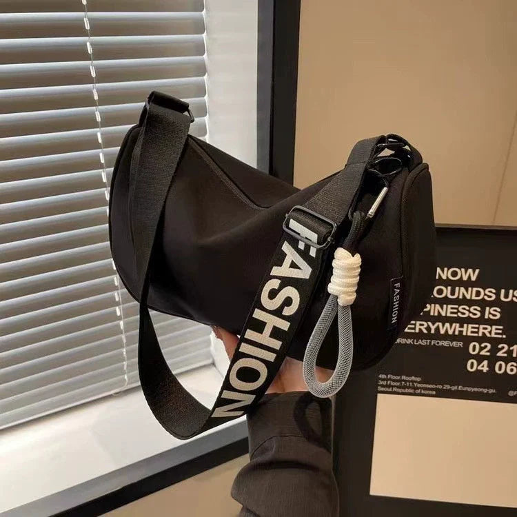 Bolsa Casual Feminina Popular 2026: Bolsa Transversal de Ombro Grande Capacidade Estilo Coreano Moderna e Versátil