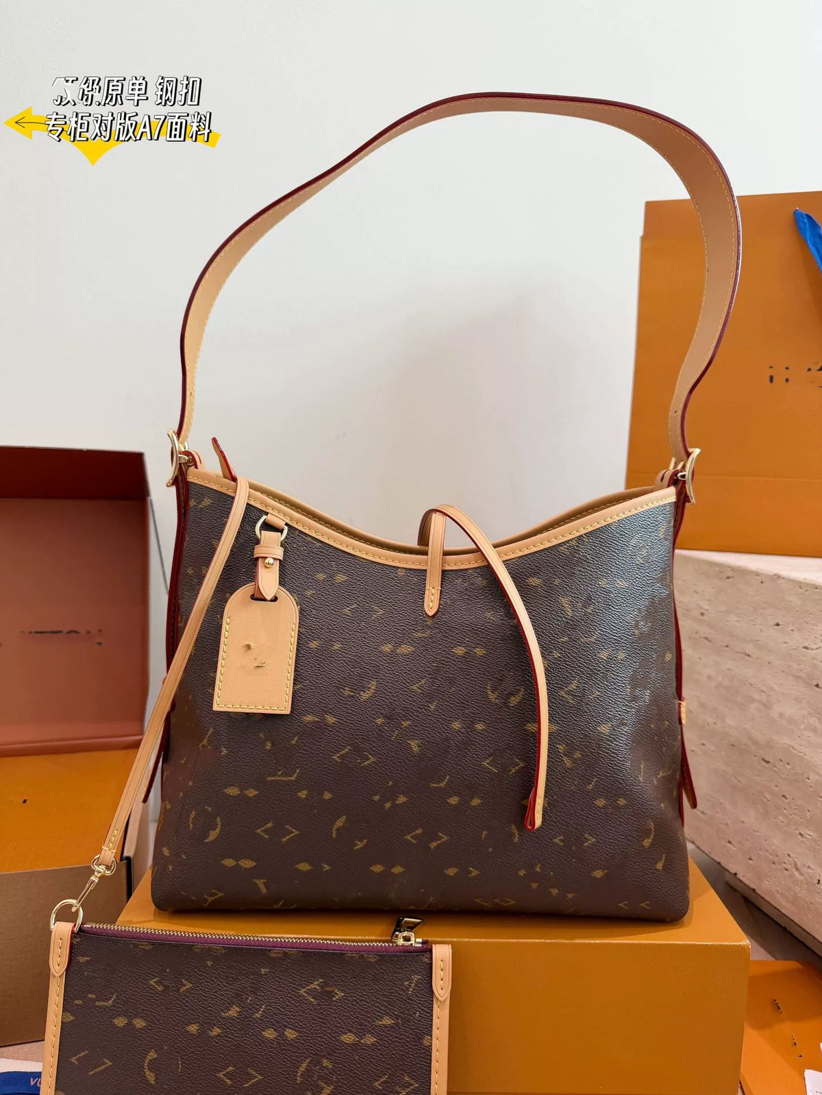Bolsa feminina da série Carryall de fonte de qualidade, bolsa de ombro transversal, bolsa tote Carryo de exportação, bolsa de sogra de grande capacidade.