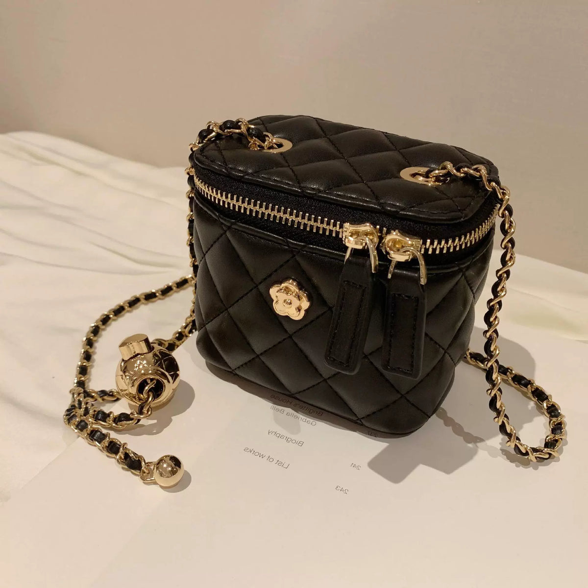 Bolsa feminina 2025 Nova coleção camélia losango corrente caixa bolsa pequena feminina verão mini bolsa de ombro transversal