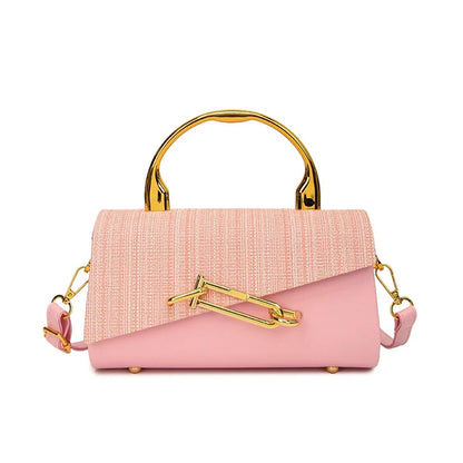 Bolsa Satchel Clássica Transfronteiriça para Mulheres 2026 Exportação Nova Coleção Luxo Acessível Patchwork Fácil de Combinar Bolsa de Ombro Transversal
