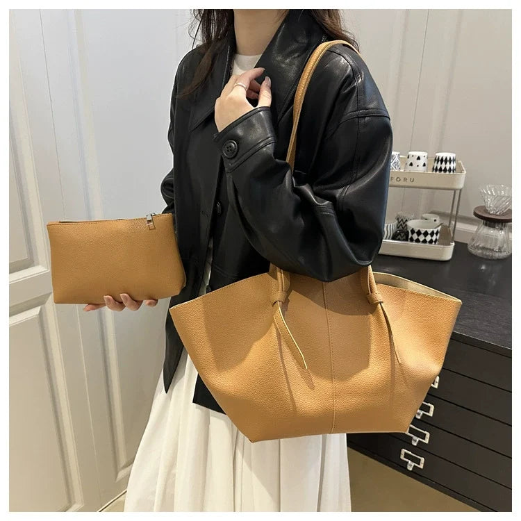 Bolsa Tote Feminina Grande Capacidade para o Dia a Dia 2026 - Bolsa de Ombro Casual Versátil - Bolsa de Mão de Luxo Leve para Usar Debaixo do Braço