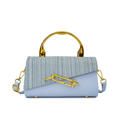 Bolsa Satchel Clássica Transfronteiriça para Mulheres 2026 Exportação Nova Coleção Luxo Acessível Patchwork Fácil de Combinar Bolsa de Ombro Transversal