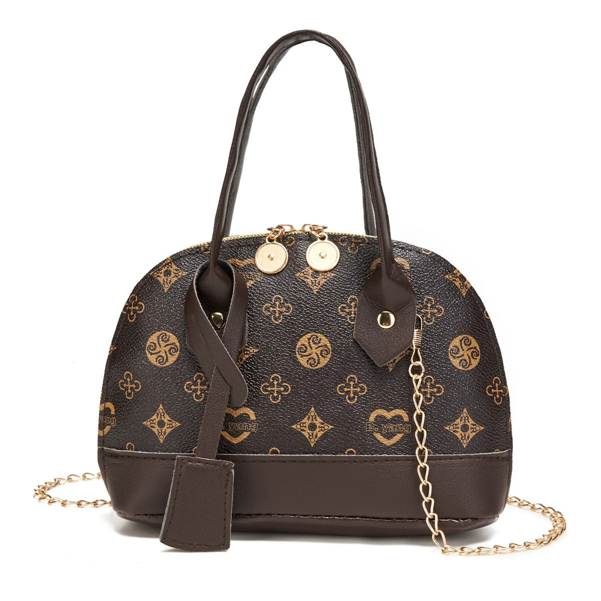 2026 Nova Moda, Luxo Leve, Niche Monica & Friends Bolsa Feminina de Alto Padrão - Bolsa Shell com Bloco de Cores Estampado