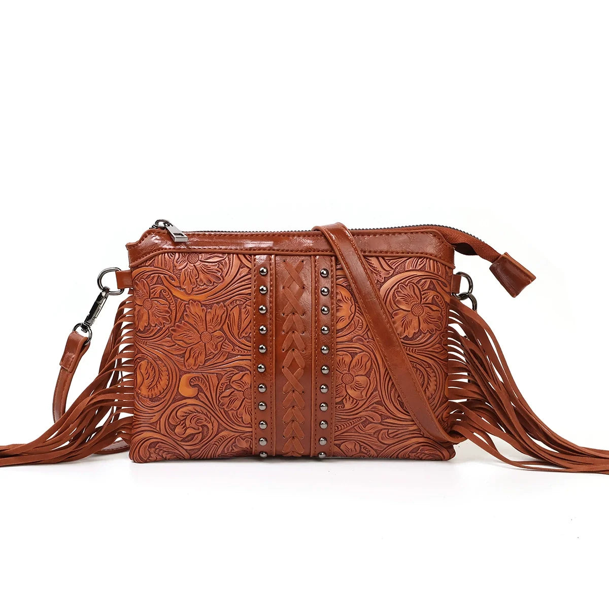 Bolsa Boêmia de Estilo Novo com Franjas, Bolsa Transversal, Bolsa de Ombro, Bolsa de Alta Quality, Bolsa Feminina em Couro PU Impresso