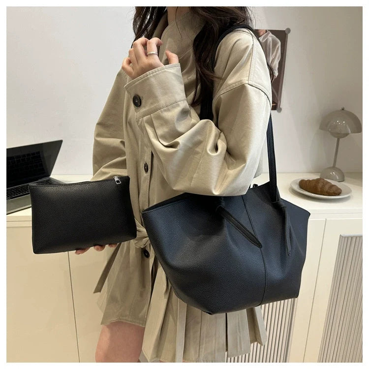Bolsa Tote Feminina Grande Capacidade para o Dia a Dia 2026 - Bolsa de Ombro Casual Versátil - Bolsa de Mão de Luxo Leve para Usar Debaixo do Braço