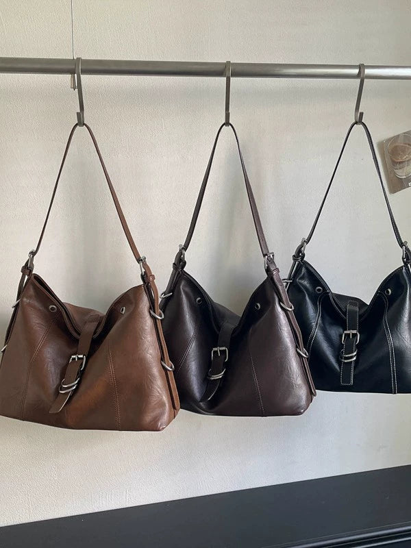 Bolsa Tote Feminina de Grande Capacidade - Nova Coleção Outono/Inverno 2026 - Bolsa de Ombro e Transversal Versátil para Escola e Trabalho.