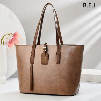 Bolsa tote com estampa de couro de vaca, bolsa feminina Taizhou, bolsa transversal de ombro único, bolsa texturizada BEHtotebags