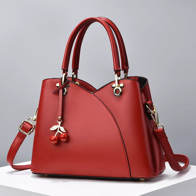 Nova bolsa Satchel de grande capacidade, elegante bolsa feminina, bolsa FashionCasualLadieswear para mulheres de meia-idade, a mais fácil de combinar, bolsa tiracolo.