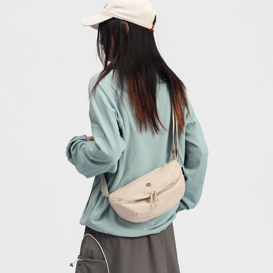 Nova coleção 2026: Bolsa de ombro de nylon, casual e fácil de combinar. Bolsa transversal de estilo nichado, moderna e feminina, ideal para o trabalho. Bolsa dumpling fashion.
