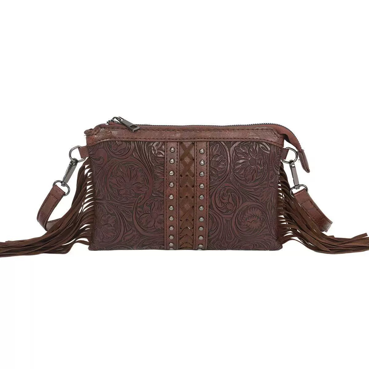 Bolsa Boêmia de Estilo Novo com Franjas, Bolsa Transversal, Bolsa de Ombro, Bolsa de Alta Quality, Bolsa Feminina em Couro PU Impresso