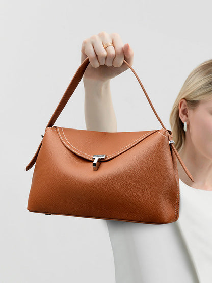 Bolsa transversal de luxo, bolsa de moda de nicho, bolsa retrô simples tipo almofada, bolsa transversal de alta capacidade para mulheres