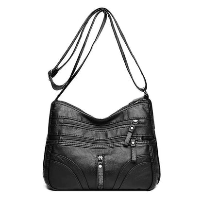 Nova coleção de bolsas de exportação transfronteiriça. A bolsa feminina mais fácil de combinar, bolsa tiracolo, bolsa de ombro de grande capacidade com textura de couro macio e moderna, bolsa de vestuário feminino.