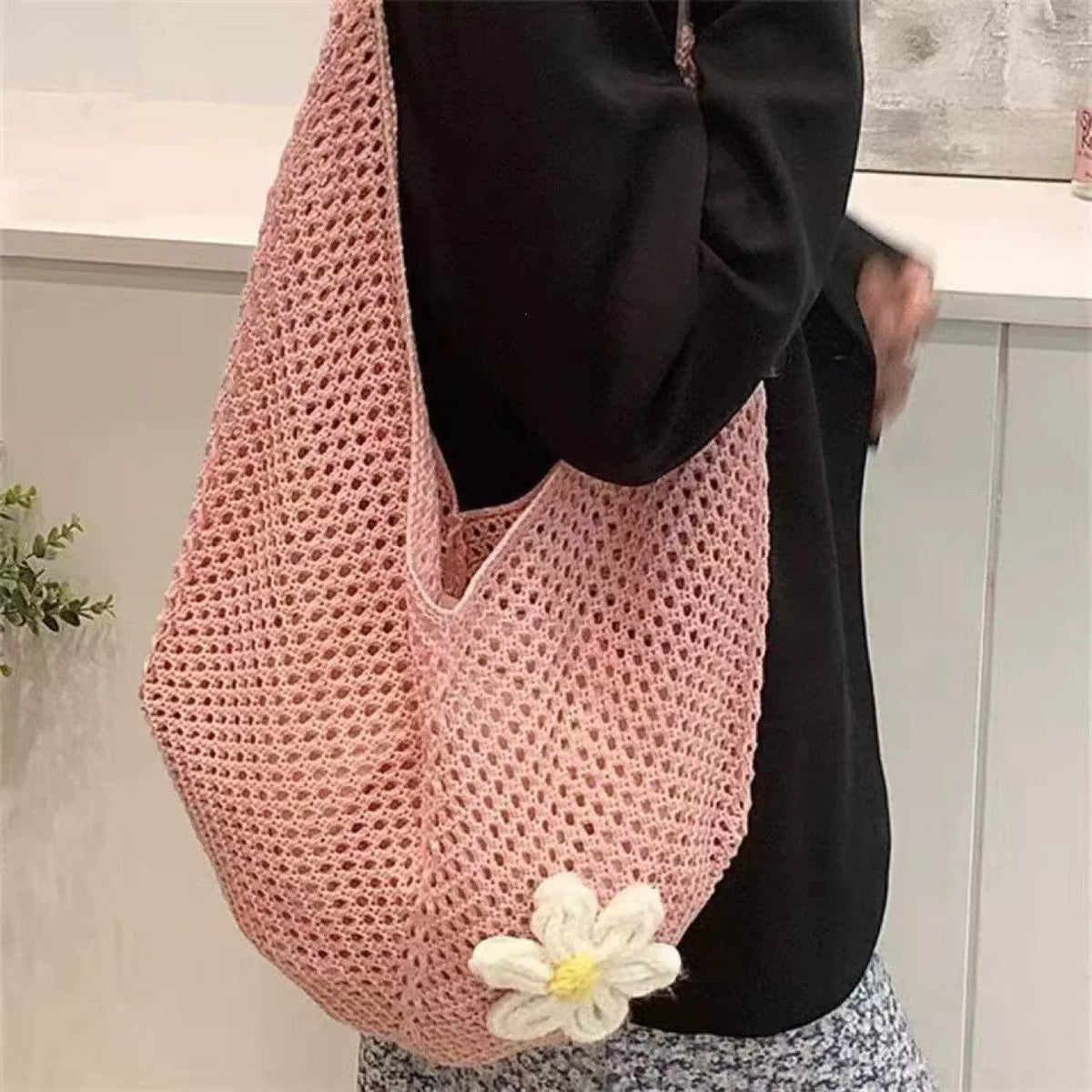 Bolsa Tote de Grande Capacidade, Bolsa de Palha, Bolsa de Ombro de Verão, Bolsa de Palha Feminina Feita à Mão, Nova Bolsa de Praia para Férias
