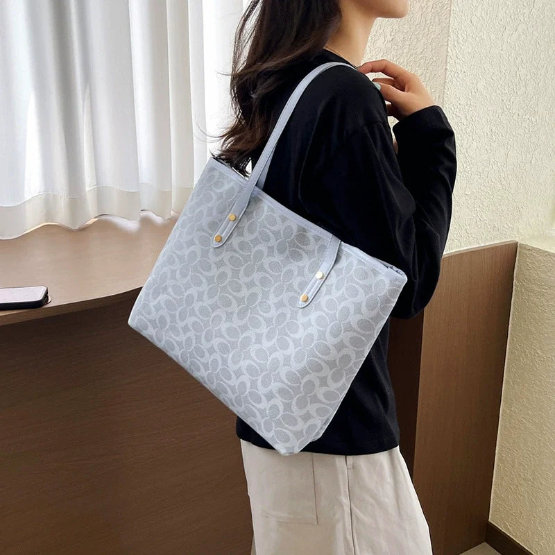 Sacola de grande capacidade para mulheres Roupas de trabalhoClasse de senso de classe Roupas de trabalhoBolsa estilo nichoSenso de design bolsa de ombro cesta de vegetais