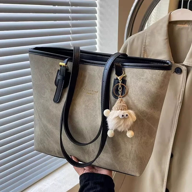 Bolsa Tote para Estudantes Universitários 2026 - Bolsa de Ombro Premium, Estilosa e Casual - Bolsa Feminina de Grande Capacidade